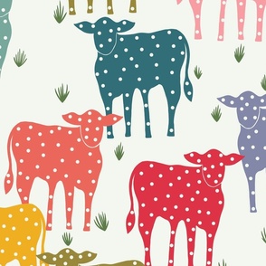 Free Range Rainbow Cows With Spots- Large