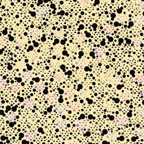 Buff black faded dots