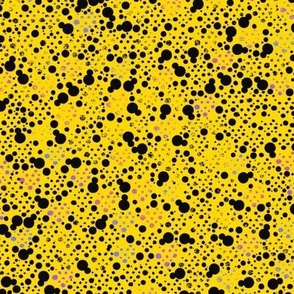 Gold black faded dots