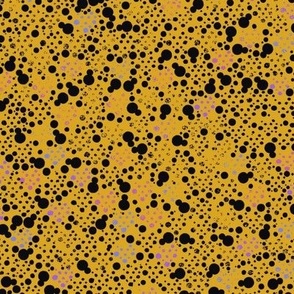 Goldenrod black faded dots