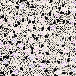 Linen black faded dots