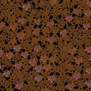 Sepia black faded dots
