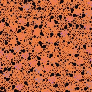 Tangerine black faded dots