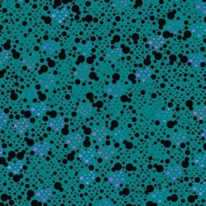 Teal black faded dots