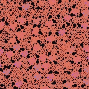 Terra cotta black faded dots