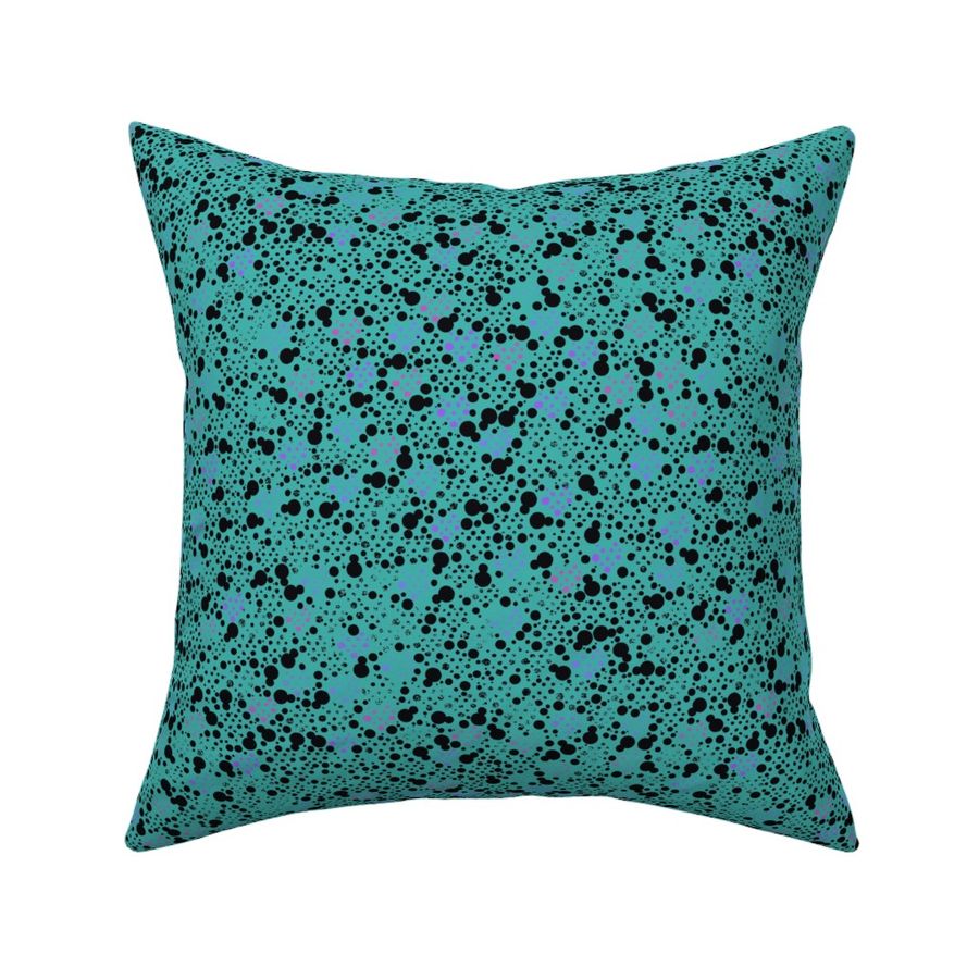 Verdigris black faded dots