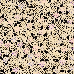 Wheat black faded dots