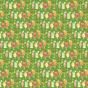 Cocktail Cats in Margarita Green