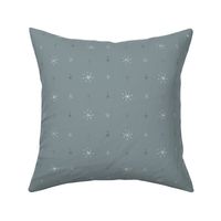 Simple Starry Snowflakes - half scale (silver gray)