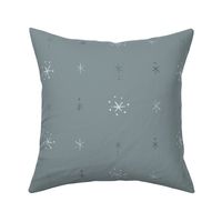 Simple Starry Snowflakes (silver gray)