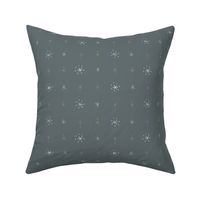 Simple Starry Snowflakes - half scale (silver gold slate gray)