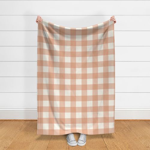 Peach Nougat Gingham, Jumbo / Large 