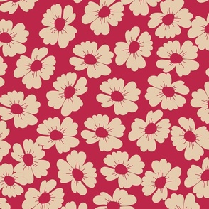 cream and viva magenta flowers-01