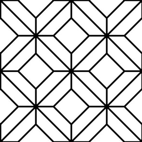 Victor Diamond Tiles - black white 