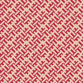 viva magenta and cream diagonal pattern