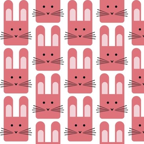 large scale cute bunnies - easter rabbits  - bunnies fabric and wallpaper