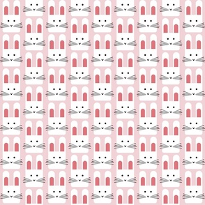 cute white bunnies - easter rabbits  - bunnies fabric and wallpaper