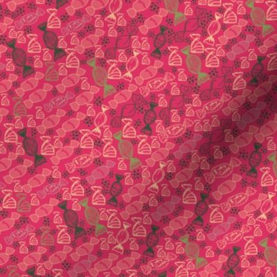 Cerise candy wrappers