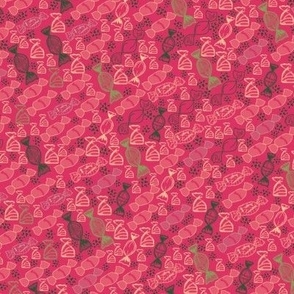 Cerise candy wrappers