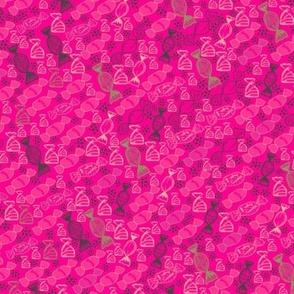 Magenta candy wrappers