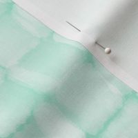 Ice Palace - white paintbrush tiles on pale teal - half scale