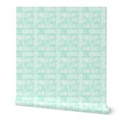 Ice Palace - white paintbrush tiles on pale teal