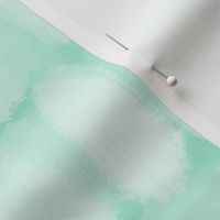 Ice Palace - white paintbrush tiles on pale teal