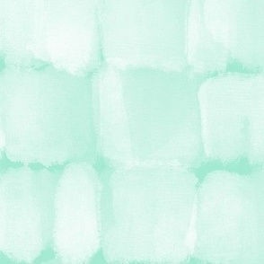 Ice Palace - white paintbrush tiles on pale teal