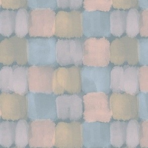 Glass palace - rare pearl paintbrush tiles - pink, gold, blue (half scale)