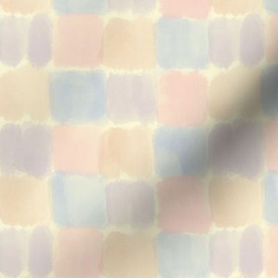 Sunny Glass Palace - colorful pastel tiles on beige - half scale