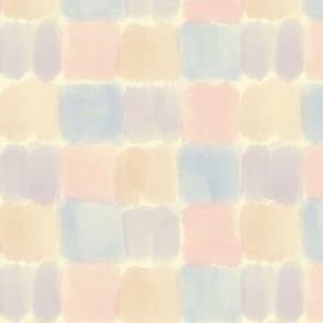 Sunny Glass Palace - colorful pastel tiles on beige - half scale