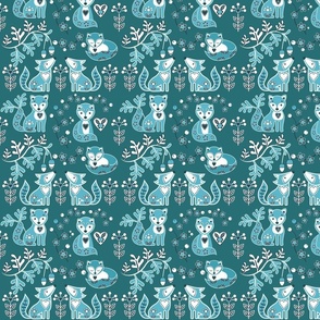 RESIZED Woodland Fox in Turquoise
