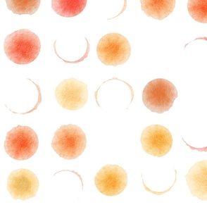 watercolor yellow dots