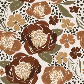 Fall Floral Bloom (10.5" Fabric/12" Wallpaper)