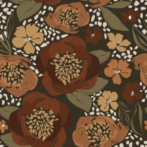 Fall Floral Bloom (10.5" Fabric/12" Wallpaper)