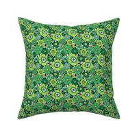 Saint Patrick's Day Floral Bright Groovy - Extra Small Scale 