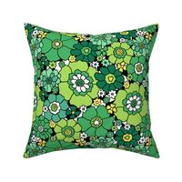 Saint Patrick's Day Floral Bright Groovy - Large Scale 