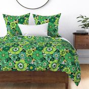 Saint Patrick's Day Floral Bright Groovy Rotated - XL Scale 