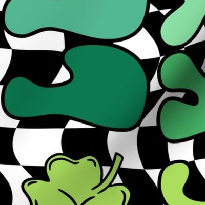 Groovy Lucky Bright St Patrick's Day Rotated - Large Scale