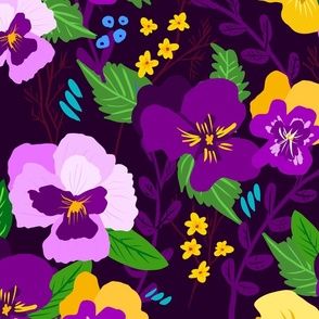 Birthday Flowers - February Violets 