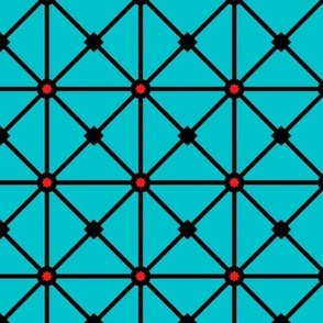 Trellis Aqua Teal Turquoise Upholstery  Aquamarine Lagoon Geometric Wallpaper   113