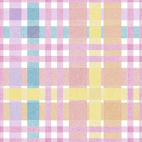 cross stitch plaid on white