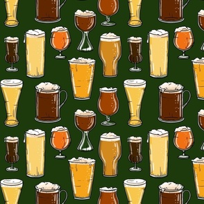 Beer Glassware medium Green 