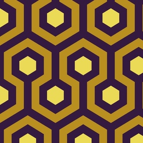 Geometric Pattern: Looped Hexagons: Liz Siegel (large version)