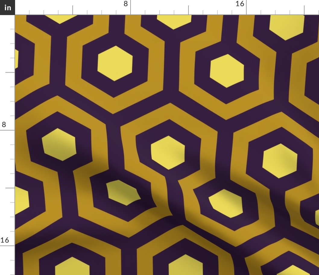 Geometric Pattern: Looped Hexagons: Liz Siegel (large version)