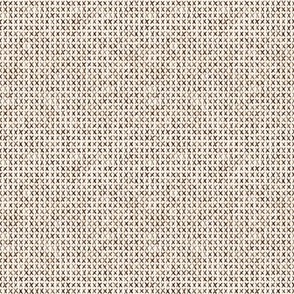 Ditsy tiny small scale watercolor Cross stitch in burnt umber and eggshell cream - minimalist design for calm wallpaper, cool bedlinen, masculine style, boy's rooms, office accessories