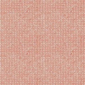 Ditsy tiny small scale watercolor Cross stitch - minimalist design for calm wallpaper, cool bedlinen, masculine style, boy's rooms, office accessories- textured organic strokes in chocolate covered kisses on apricot blush