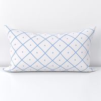 Sweet summer nordic scandinavian blue diagonal plaid gingham, gingham fabric, english blue country, blue and white fabric 