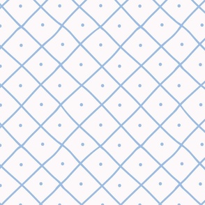 Sweet summer nordic scandinavian blue diagonal plaid gingham, gingham fabric, english blue country, blue and white fabric 