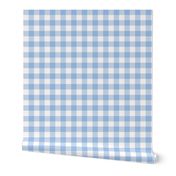 Sweet summer nordic scandinavian blue gingham, gingham fabric, english blue country, blue and white fabric 